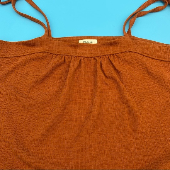 Madewell Crosshatch Cropped Tie Strap Tank Top Size XL - Picture 2 of 7